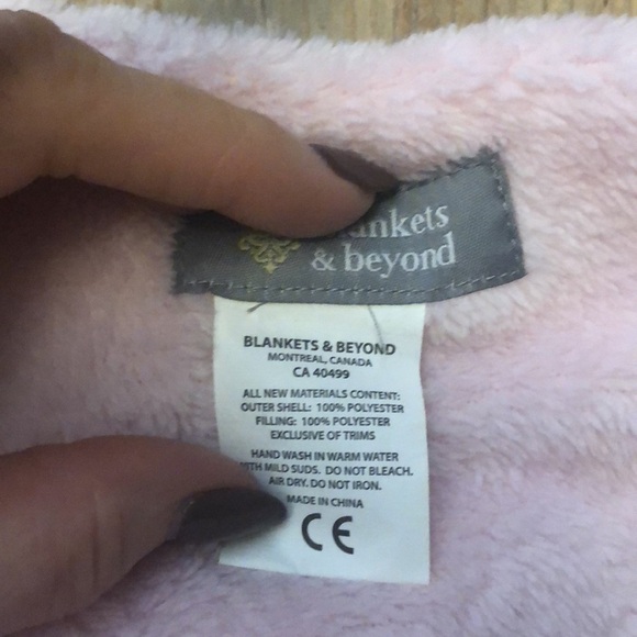 Blankets & Beyond Rabbit Lovey Plush Bunny Pink Security Blanket Fluffy Soft - Picture 7 of 11